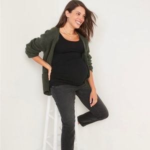 Maternity Black Wash Boyfriend Jeans - Size 10 short